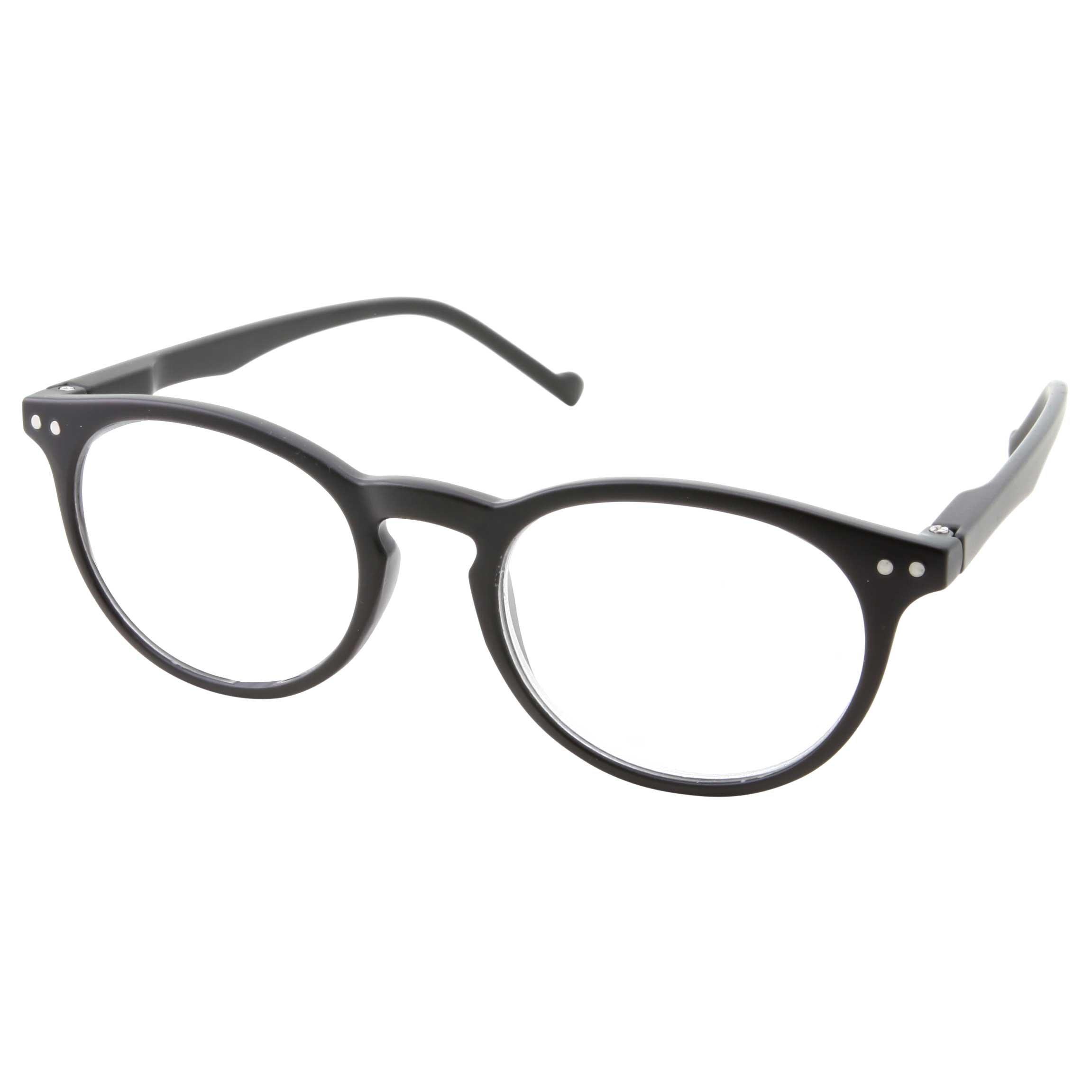 Wise Eyewear High Magnification Power Strong Reading Glasses Readers +4.00 to +6.00 (Black, 4.00)