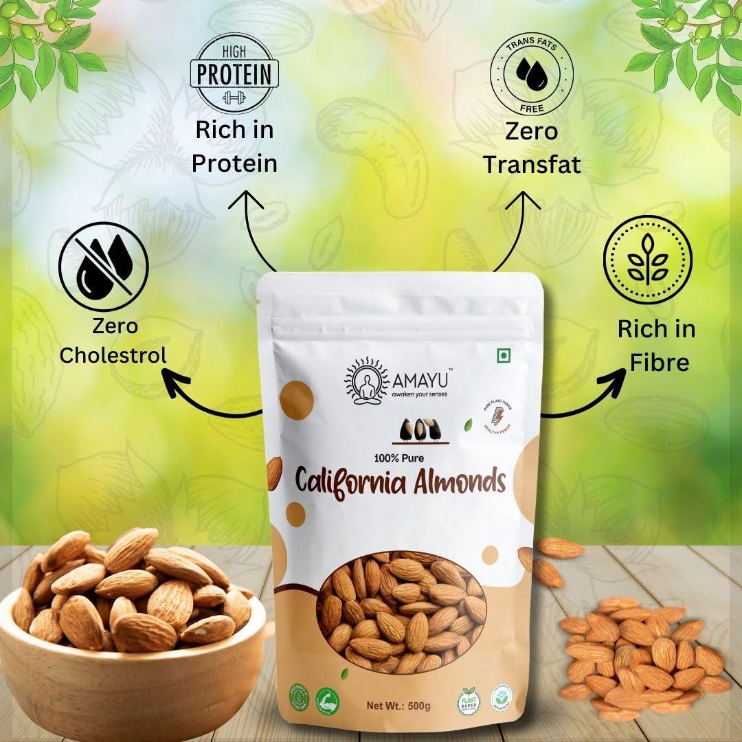 AMAYU AMAYU California Almonds Badam Giri (500 g)