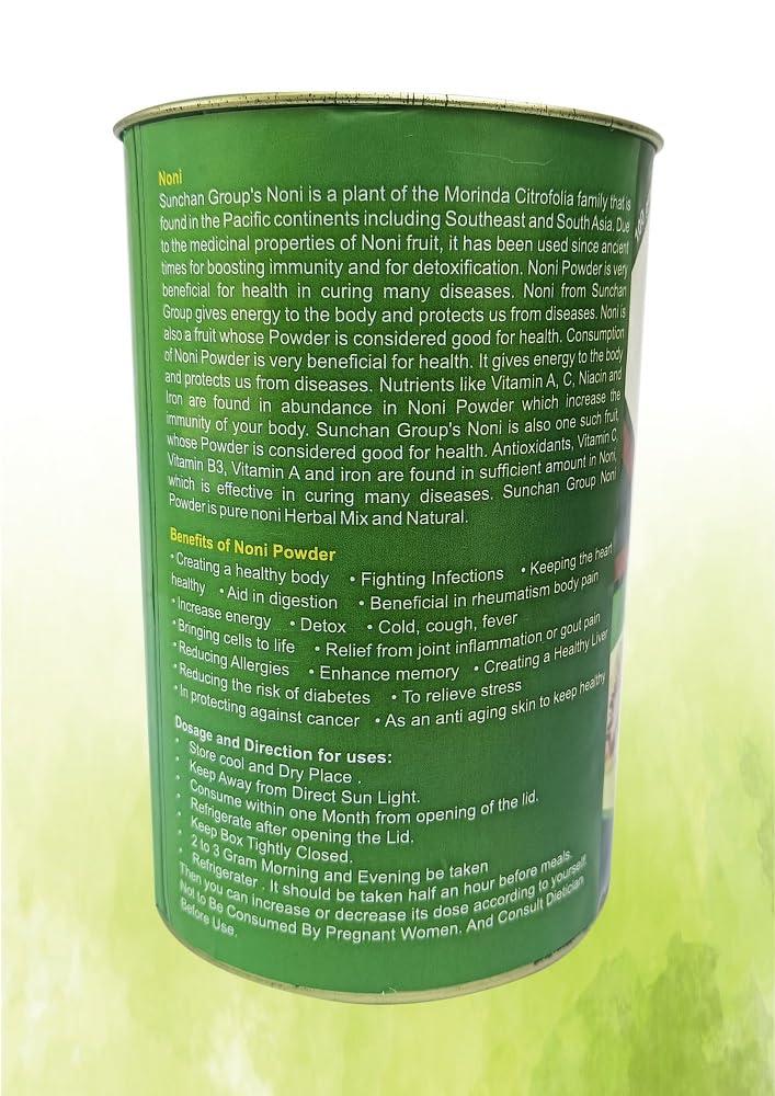 COWWAL\'S GROUP Sunchan Group Noni Powder Morinda Citrofolia Pure Organic Herbal Mix Vegetarian Healthy Immunity Power Pack of (4)