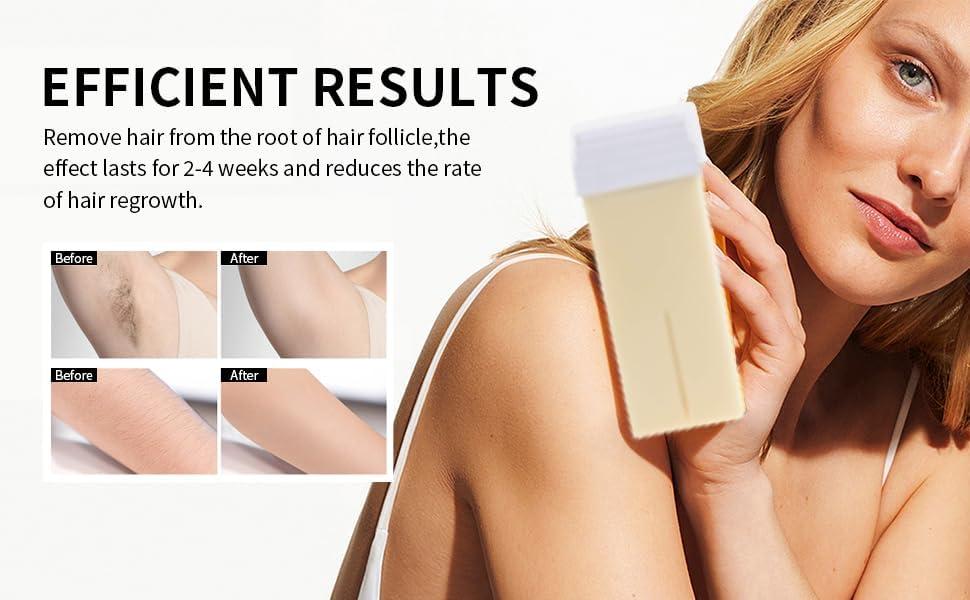 MKSL MKSL Wax Heater Machine Roll on Wax Hair Removal Wax Kit Wax Heater machine Wax Refill Cartridge Wax Strips Waxing kit for Women Wax(Pack of 3) (wax Roller Heater) (Wax Heater Roller Waxing Kit)