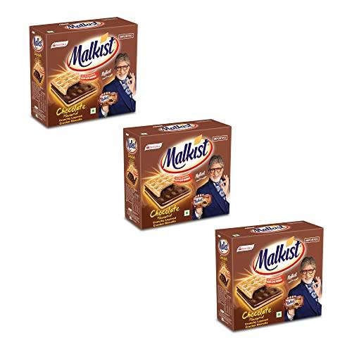 Malkist Malkist Chocolate Flavoured Cracker Biscuits - 540g- Pack of 3 ( Each pack contains 30 packets)