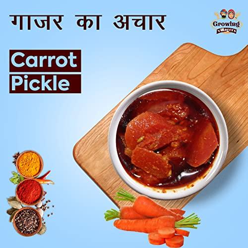 Growing Villagers Growing Villagers Carrot Pickle Homemade Rajasthani Gajar Ka Khatta Achar | 2 Jars Of 400 Grams Each