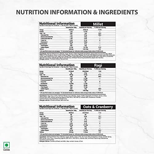 Unibic Foods UNIBIC The Cookie Factorie| Health Range Cookies| Premium Signature Assorted Cookies| Corporate Gifts | Millet| Ragi| Fruits & Nut| Oats| Almond| 300g