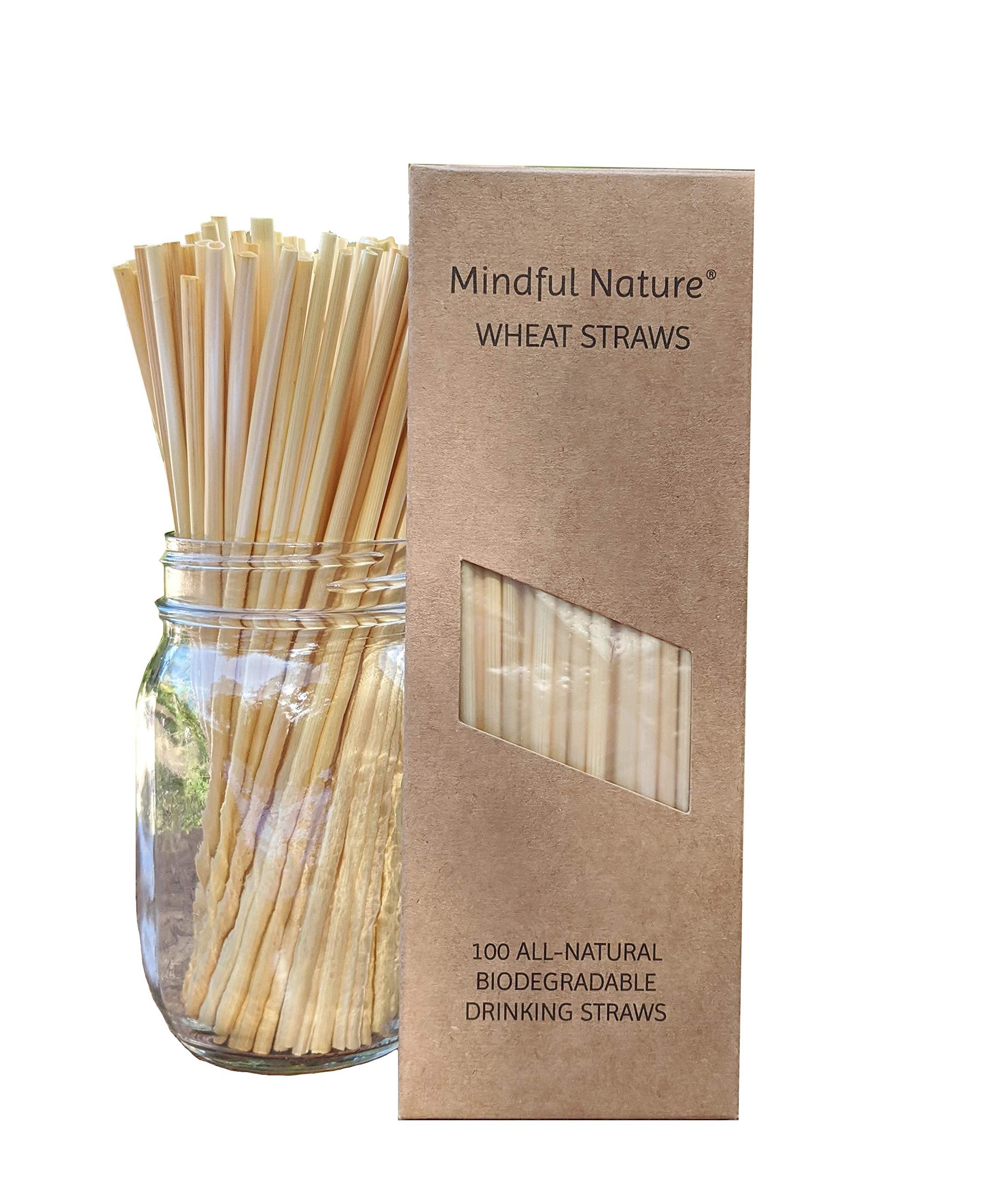 Mindful Nature Mindful Nature Wheat Straws - 100 All-Natural Drinking Straws