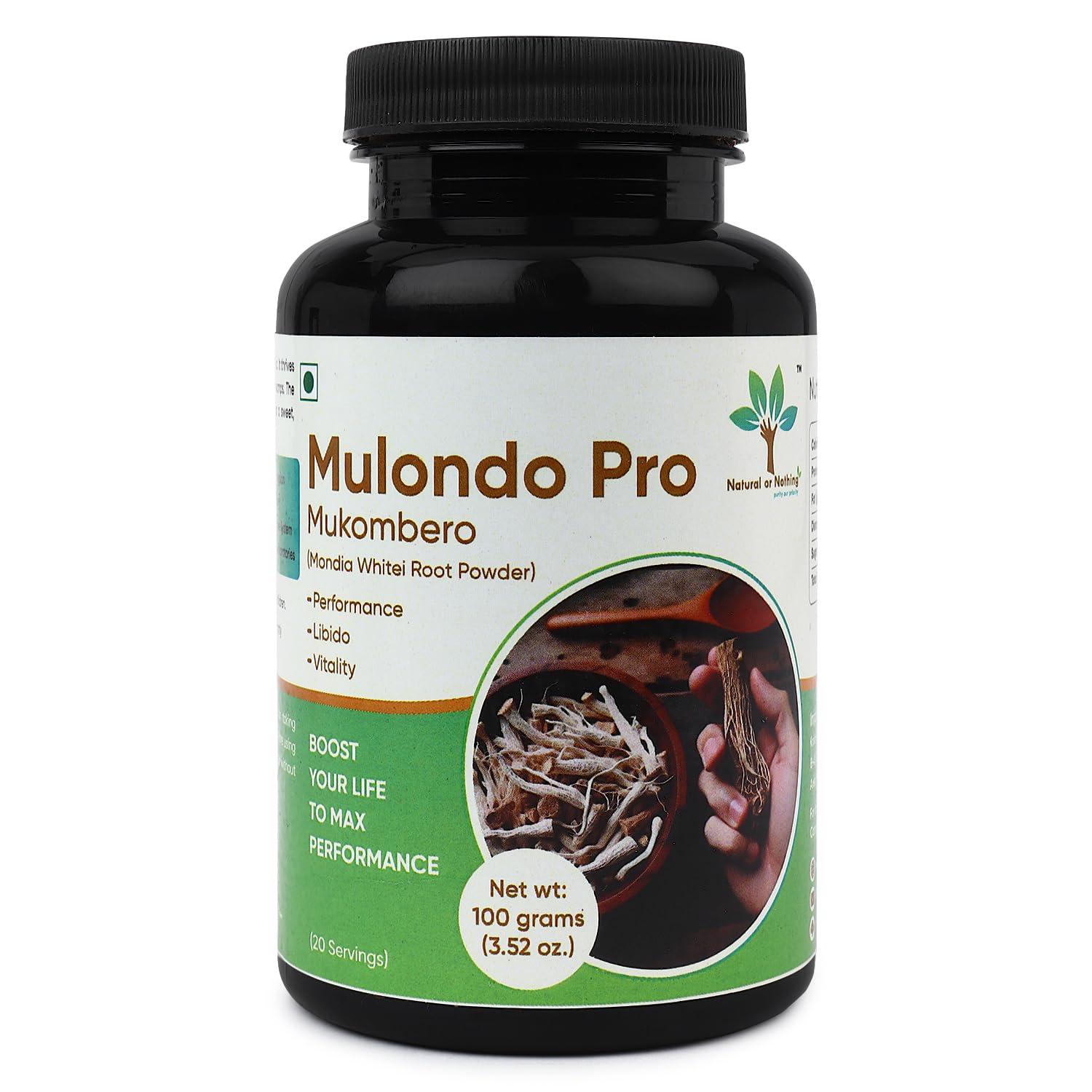Natural or Nothing Natural or Nothing | Mulondo Pro | Mukombero | Organic Mondia Whitei Root Powder | Wild Harvest | (100g) (1 month supply)