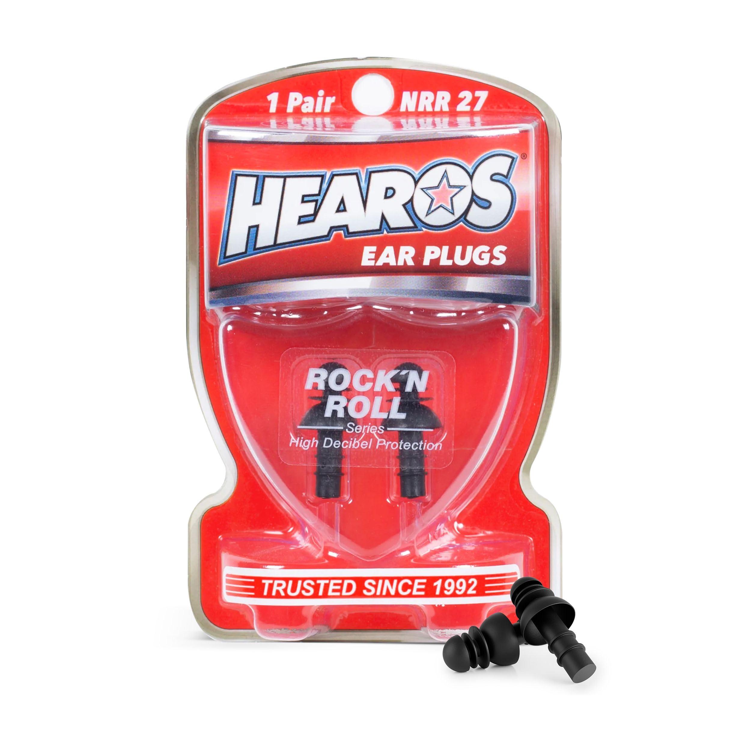 HEAROS Hearos Earplugs Rock \'n Roll Series with Free Case 1-Pair Foam
