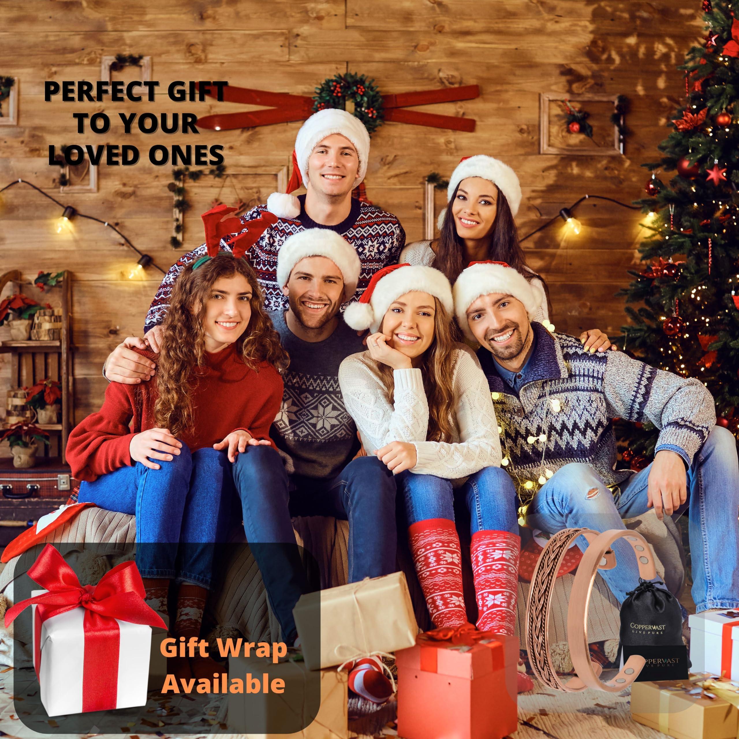 Coppervast Coppervast Bracelets For Arthritis - Therapy Magnetic Men & Women\'s With 6 Powerful Magnets Effective Natural Relief Joint Pain (Set Of 2 Plain Braided Inlay)