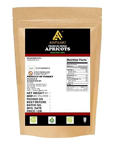 AWFAAKI Awfaaki Apricots Dried | Dry Apricot With Seed | Khumani | Khurbani | Khurmani | Jardalu | Prunu (1 Kg)