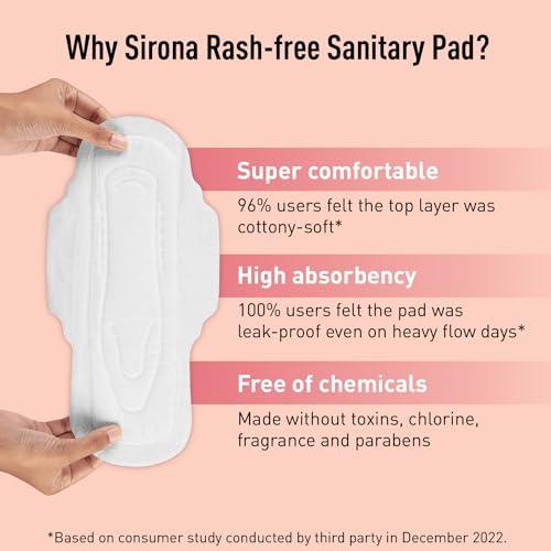 Sirona Sirona Max Sanitary Pads for Women | XL Plus (Pack of 30 Pads) | 100% Rash Free & Toxic-Free | Organic Cotton Sanitary Pad | Up to 0% Leakage, Comfortable & High Absorbency
