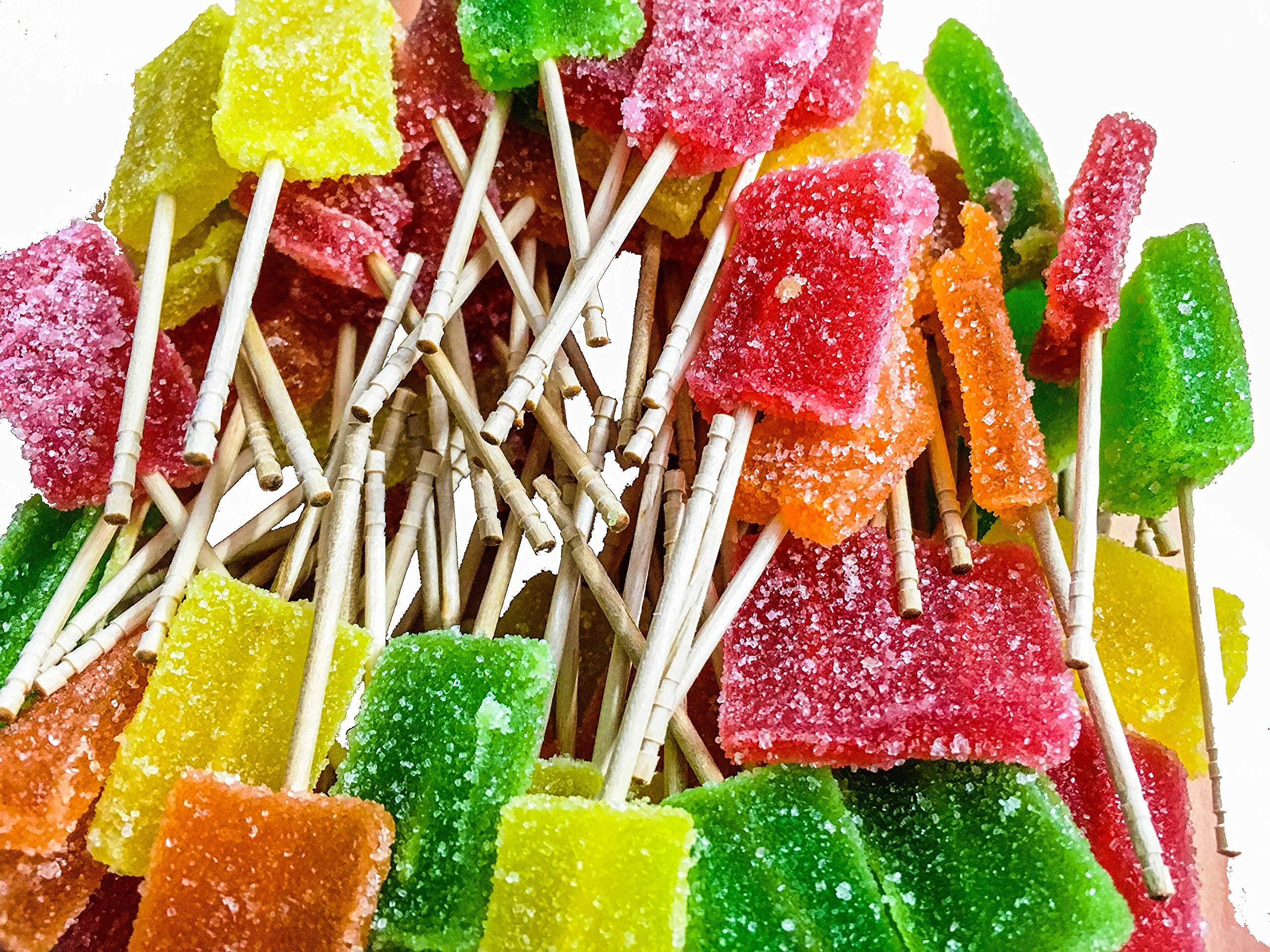 ORGANIC NATURE Organic Nature Yummy Jelly Lollipops| Sugar Coated Jelly Lollipops | Mix Fruit | Vegetarian | for Kids | Assorted Jelly Candy 200 Gram