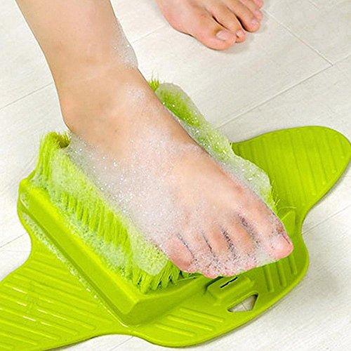 venja venja Health & Beauty Foot Brush Scrubber Bath Tub Floor Brush for Cleaning Feet Soles and Callus - Suction to Floor - Use With Soap and Water