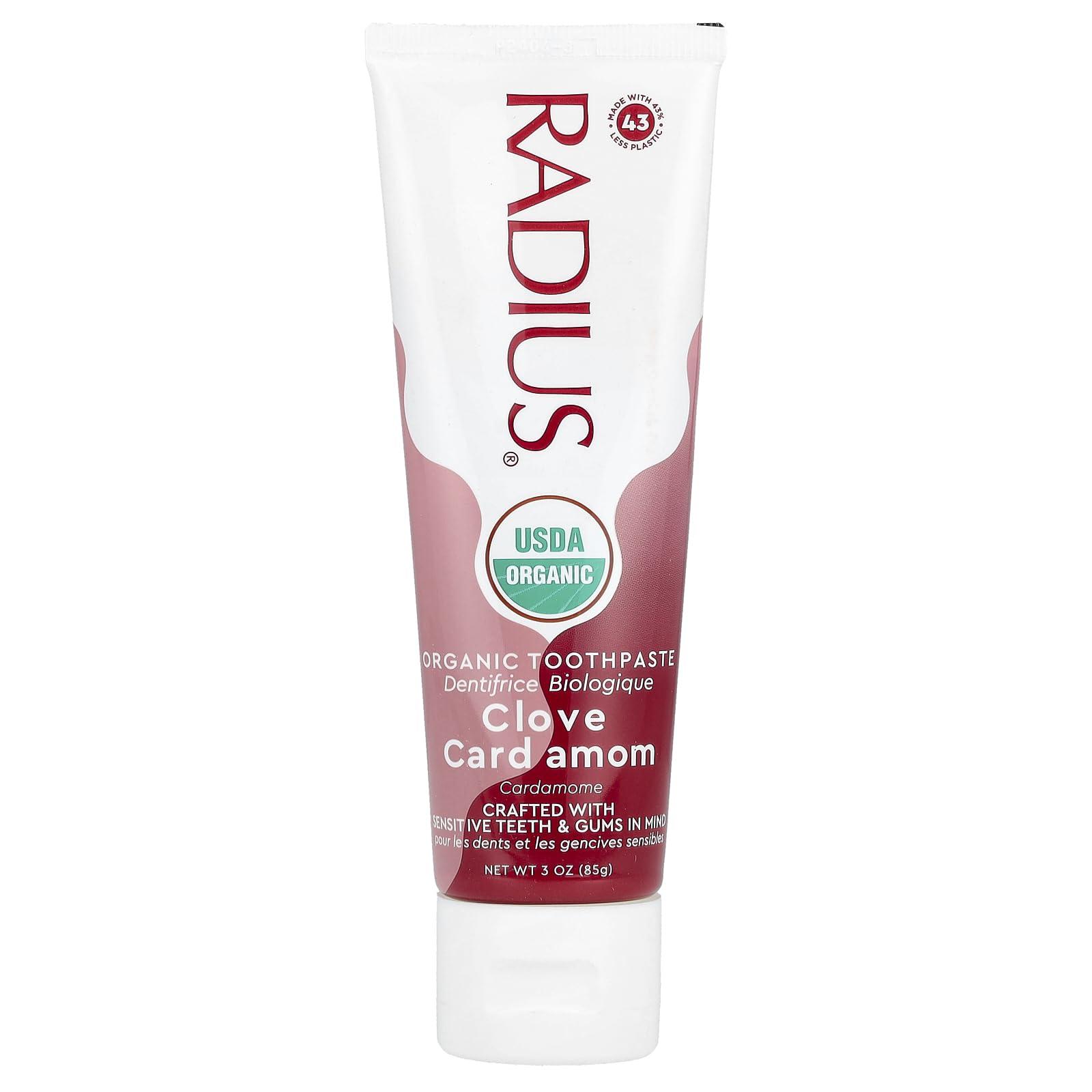 RADIUS RADIUS Organic Toothpaste, Clove Cardamom 3Oz by Radius Toothbrushes