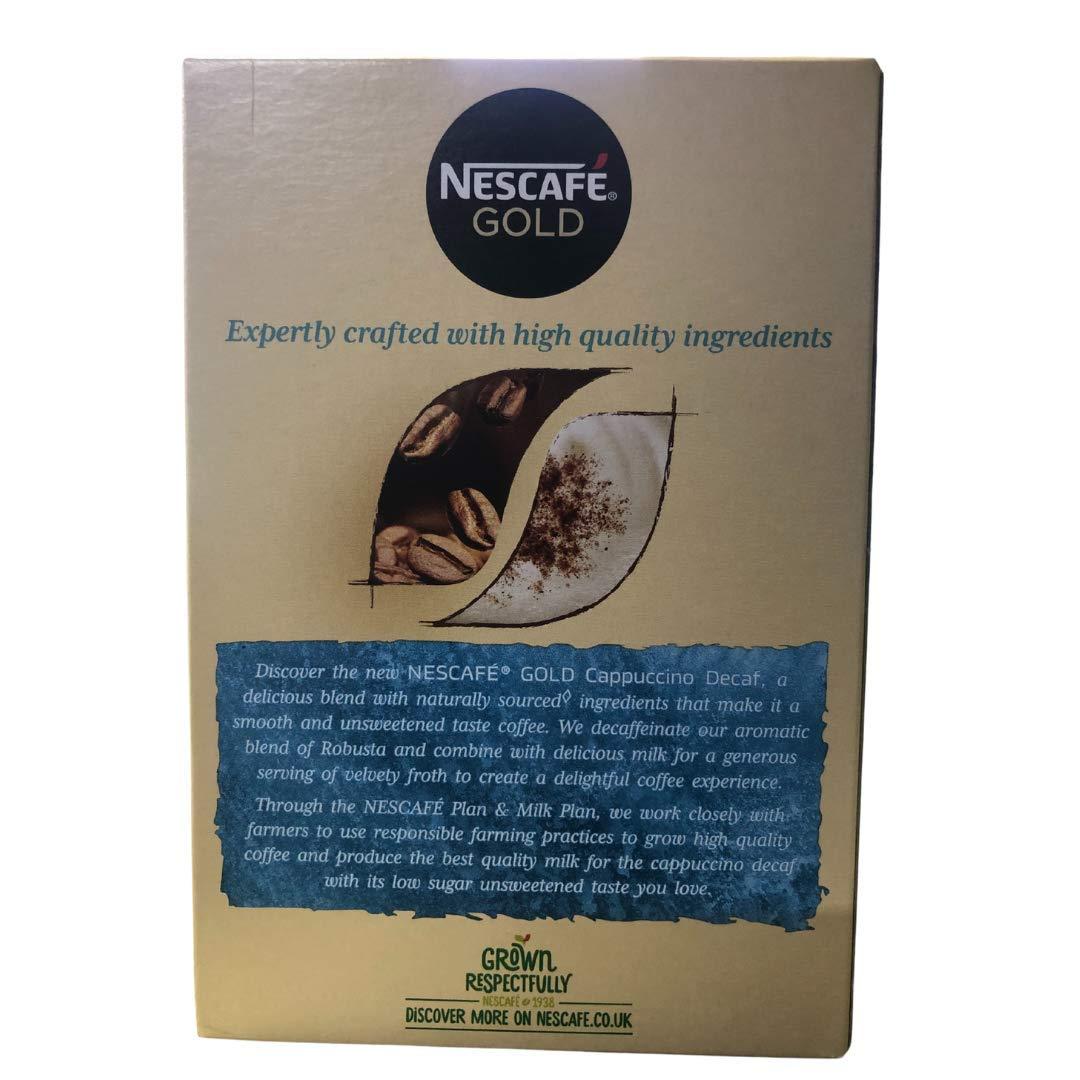 Nescafe Gold Nescafe Gold Cappuccino Decaf unsweetened Taste Instant Coffee Sachets (8 x 15g), 120g