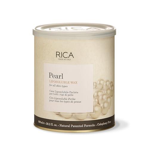 RICA Rica Pearl Liposoluble Painless Hair Removal Wax For Men & Women| Quick & Easy Tan Removal Waxing for All Skin| 800 ml, Pack of 1