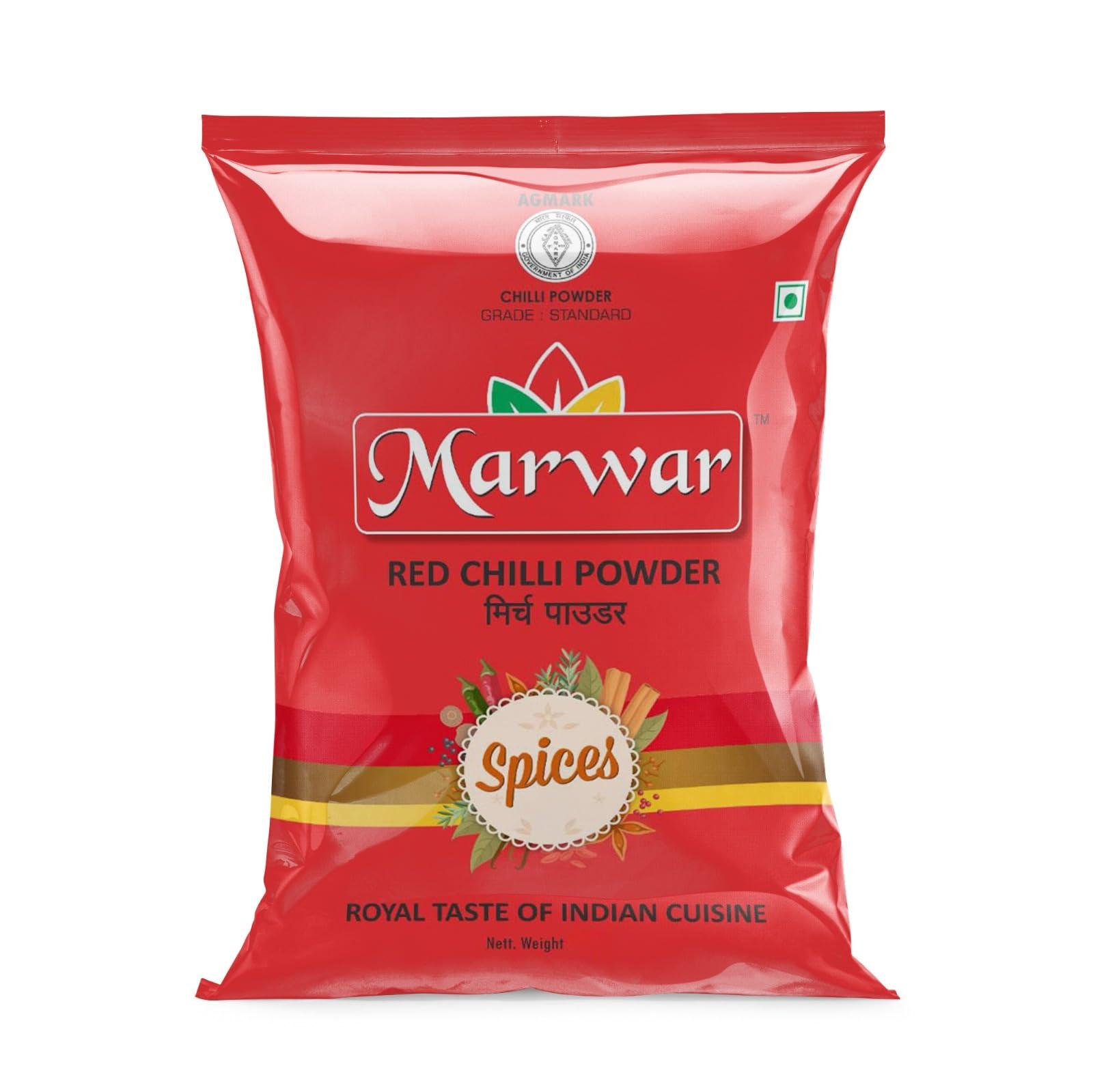 MARWAR MARWAR Red Chili (Lal Mirchi | Red Chilly Powder, (Agmark Grade) 1 Kg, Chilli