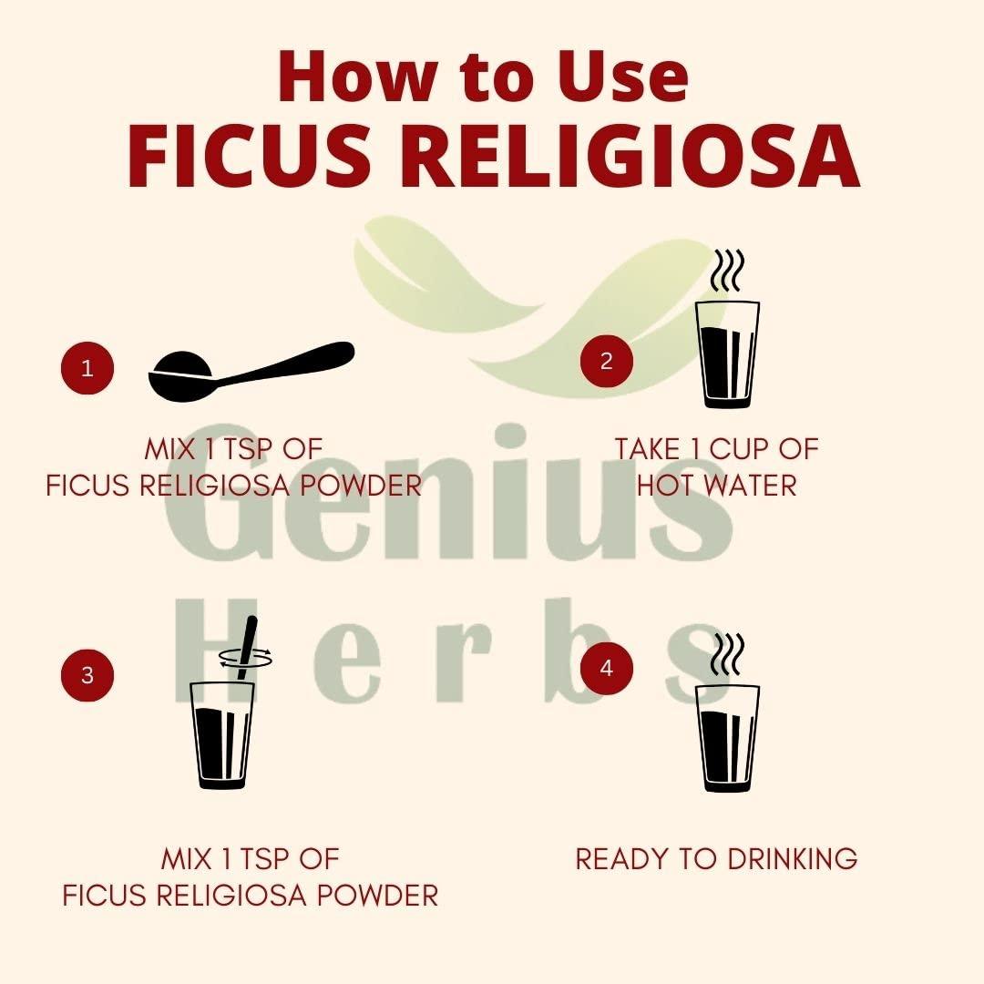 Genius Herbs Genius Herbs Ficus Religiosa leaf Powder | Peepal Leaves |Arasa Ilai Powder | 200 g Pack of 1