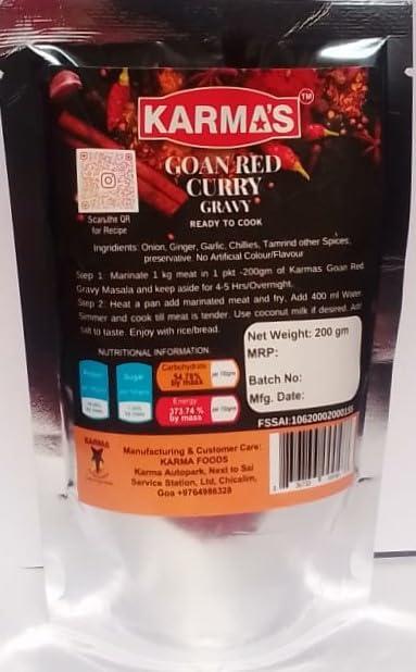 KARMA\'S Goan Red Curry Masala paste(pack Of2)