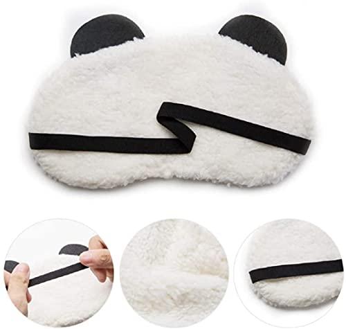 Geekmonkey Geekmonkey Panda Sleeping Plush Eye Mask And Blind Fold Nap Eye Shade Cartoon Blindfold Sleep Eyes Cover Sleeping Travel Rest Eye Patch Sleep Mask (eyemask-Single Dot eyes)