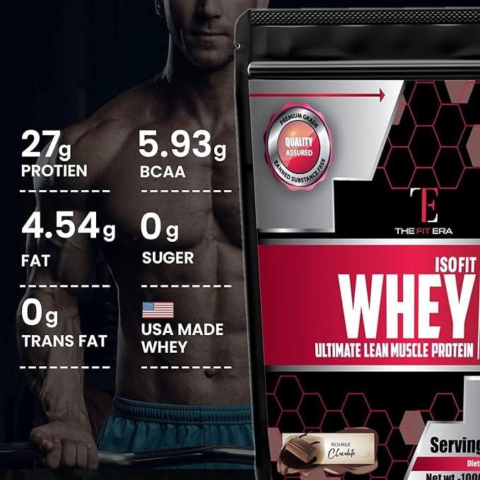 THE FIT ERA THE FIT ERA Whey Body building Protein powder Isolate 90% for Men & Women (1)