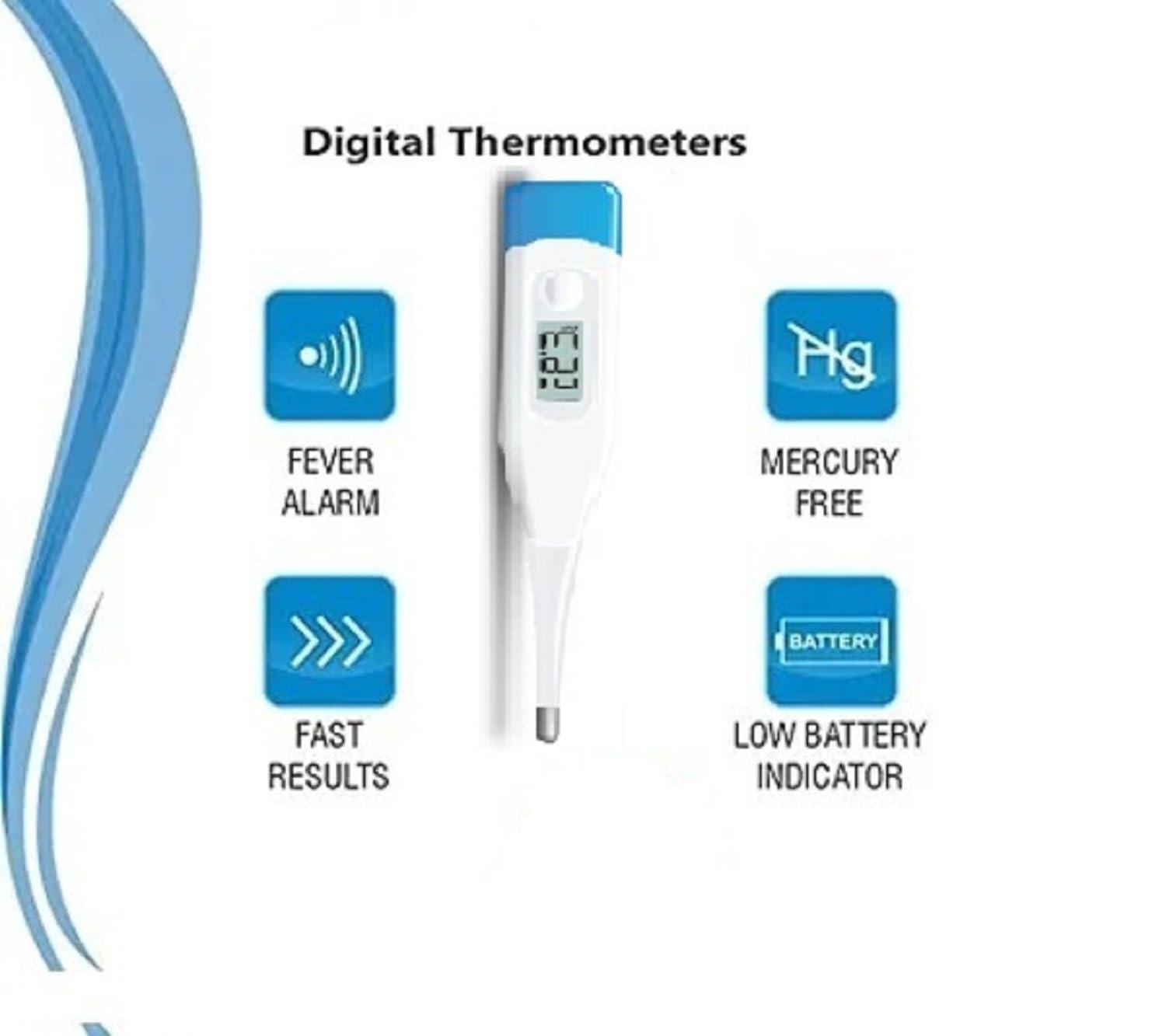 DipNish DipNish Digital Thermometer With Quick Measurement For Fever Temperature Machine Clinical Thermometer Body Temperature Thermometer For Kids & Adults Thermometer For Oral, Underarm & Rectal