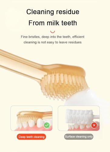 BYKOINE BYKOINE 3 In1 Baby Silicone Toothbrush Set,Baby Toothbrush and Baby Tongue Cleaner for Toddler Oral Care, Soft Silicone Toothbrush (Pack Of 01)
