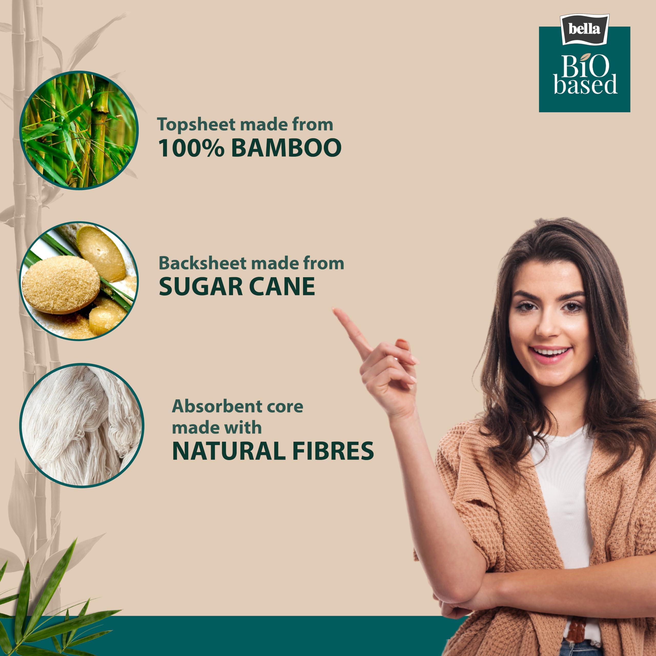 Bella Bella Bio-Based Organic Pantyliner for Women Daily Use | Dermatologically Tested, Vegan, Bamboo Topsheet | Ultra Thin (2mm) | 100% Recyclable Packaging | Biodegradable | Size Small | Pack of 2 - Total 56 Pcs