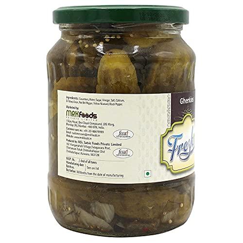 Freshos Freshos Gherkins, Green & White, Medium, Gharkins, 680 g