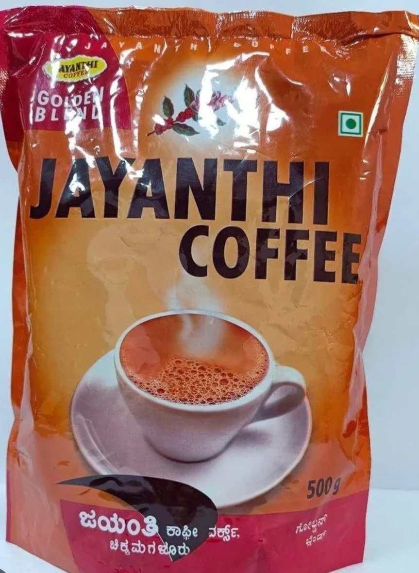 JAYANTHI JAYANTHI Golden Blend, Coffee Contains 15% Chicory, coarse or Filter Grind, 250g x 4, Bag