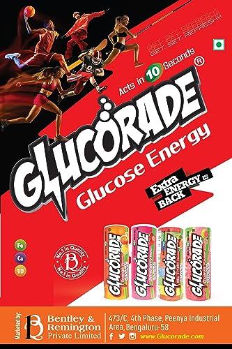 Glucorade Glucorade Shots Glucose Energy Tablets | Mix Fruit Flavour | Jar pack of 20 Tubes | Glucose provides instant energy