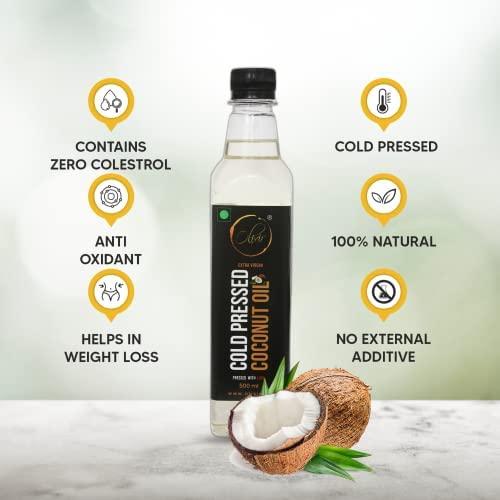 Olixir Olixir Cold Pressed Coconut Oil For Cooking Food, Baby Massage, Oil Pulling, Hair Care And Skin Care 100% Natural Coconut Oil (500 ml)