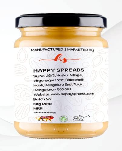 hs HAPPY SPREADS WAY TO HAPPY HEALTH Peanut Butter From Happy Spreads | All Natural | Gluten Free | Vegan | Cholesterol Free | Glass Jar | 300 Grams (Chocolate Creamy)