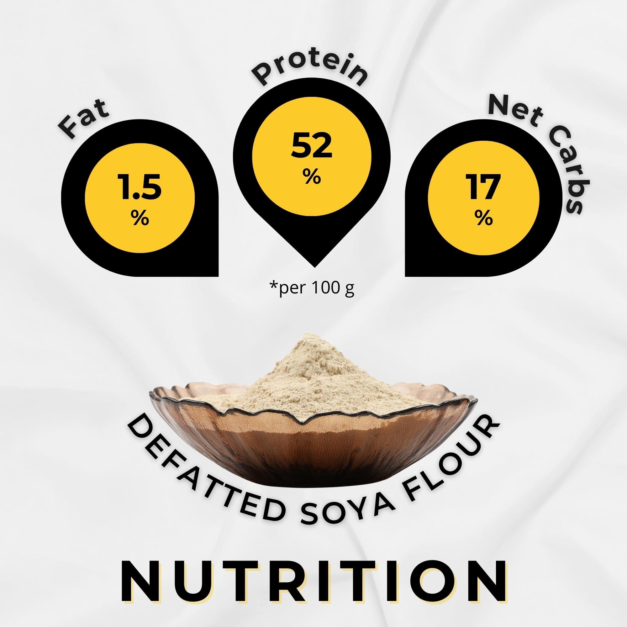 The Lean Co. The Lean Co. Defatted Soya Flour (2.65 kg) | 52% Protein, 1.5% Fat | Lab Tested | No Preservatives | Gluten Free | Rich in Micro Nutrients