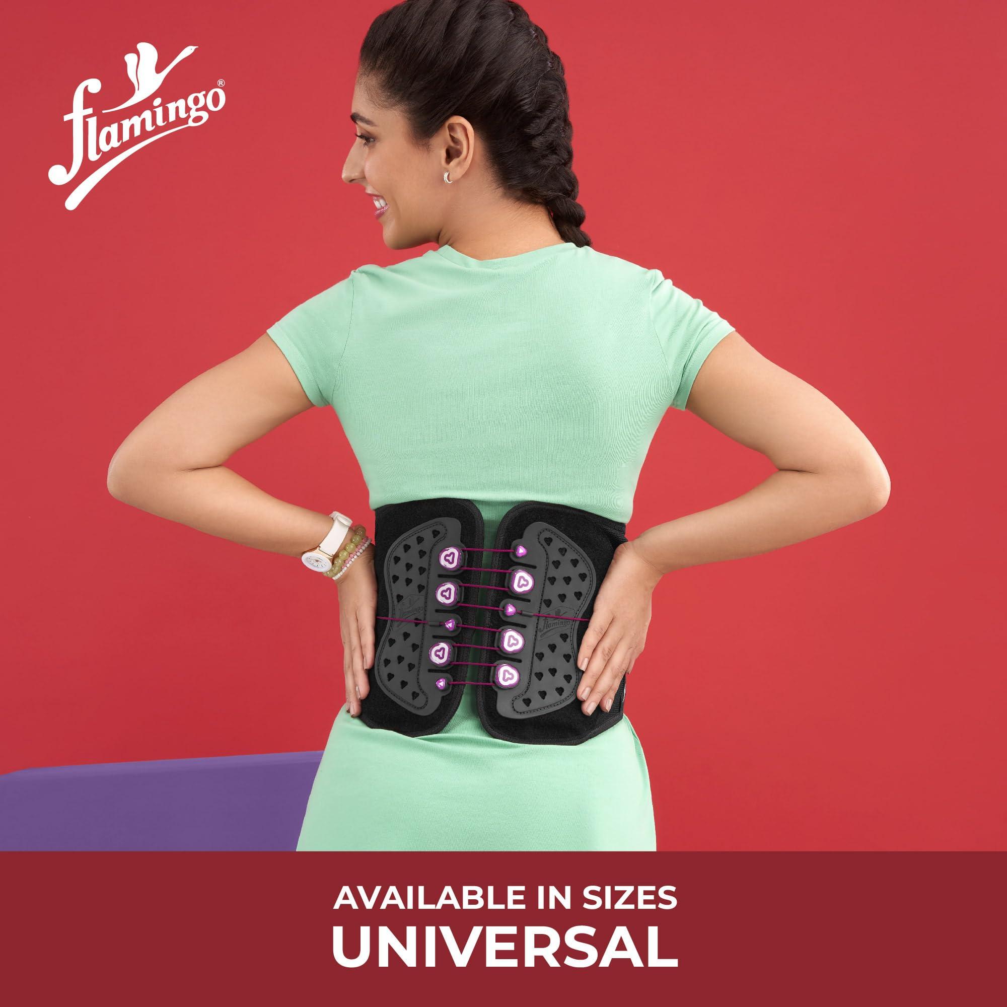 Flamingo Flamingo Lacepull Lumbo Scaro Belt | LS Belt with Back Support for Lower Back Pain Relief | Black | Special