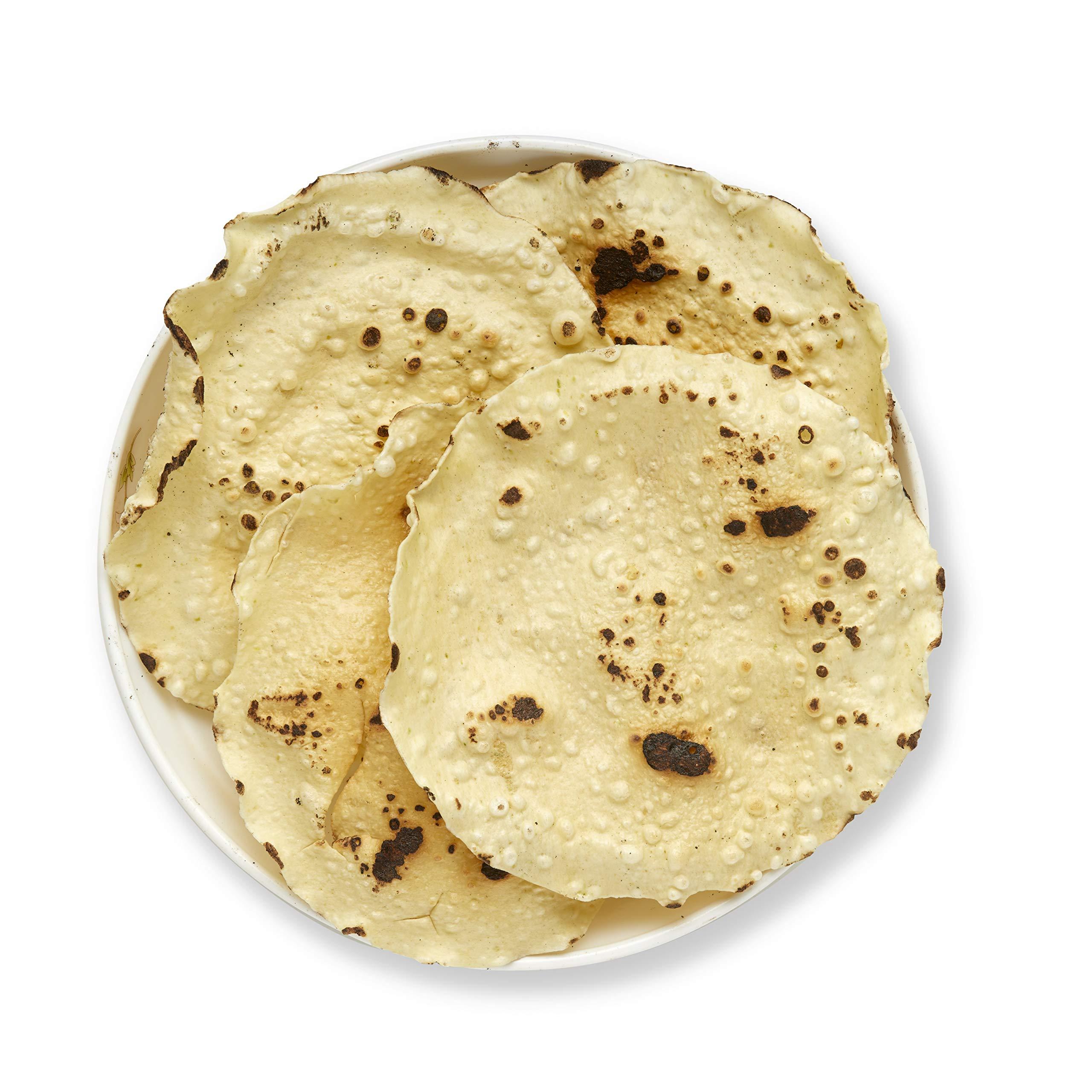 Ganesh Papad Ganesh Rice Crispy Green Chilly Khichiya Medium Size 5\" 250 gm Pack of 2