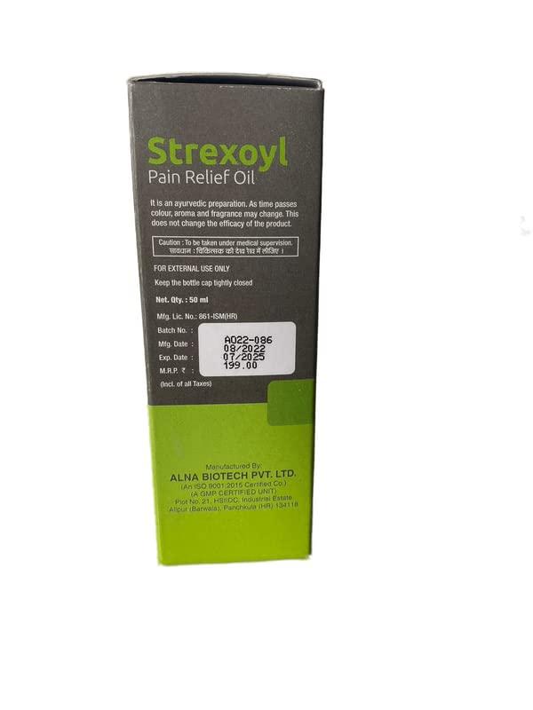 Strexoyl Strexoyl Pain Relife Oil with Quick Relief from Knee Pain, Sprains, and Sports Injuries (Pack of 4)