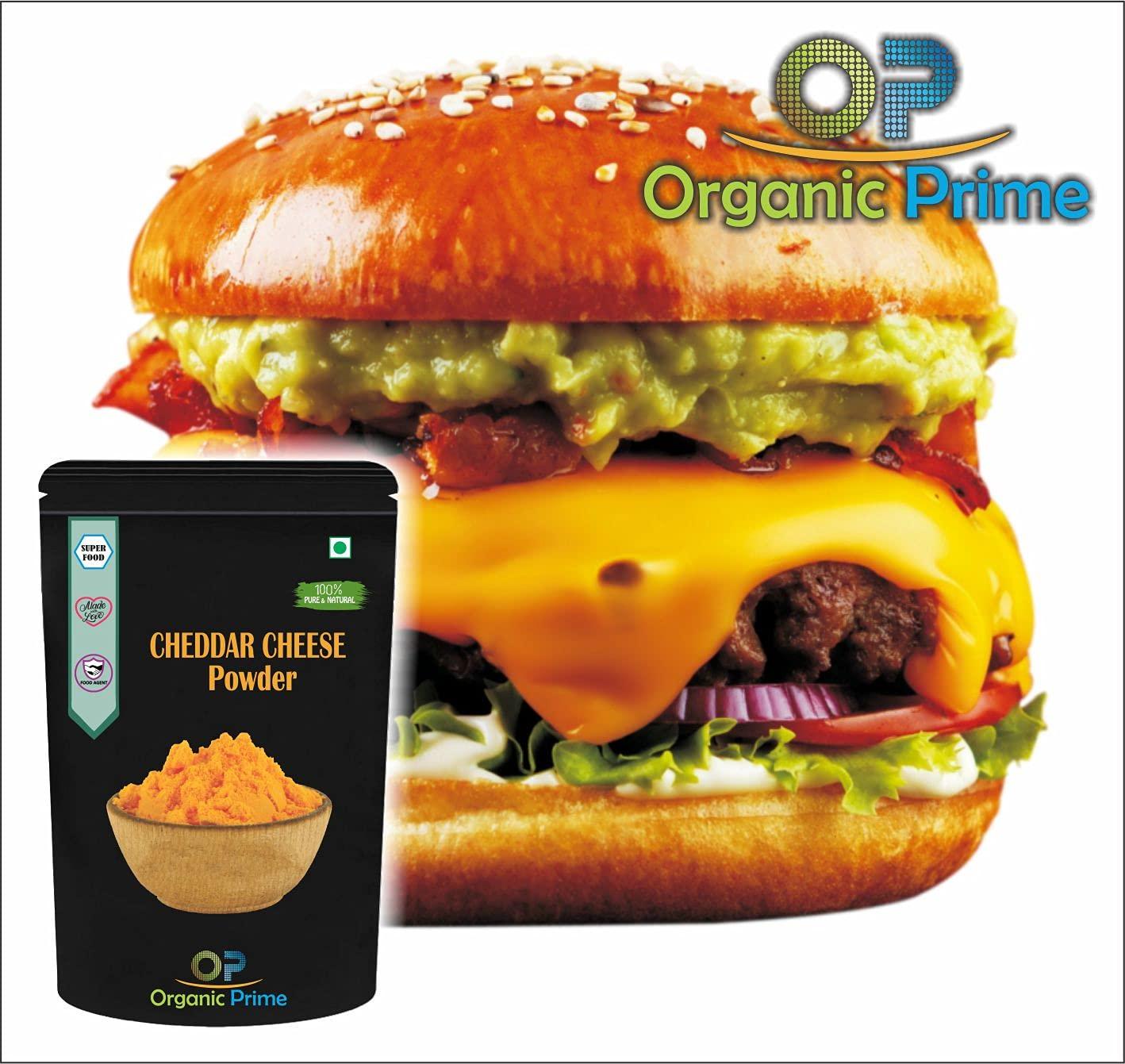 Organic Prime Organic Prime Cheddar Cheese Powder | Cheese Powder for Popcorn - 500 GM By Organic Prime