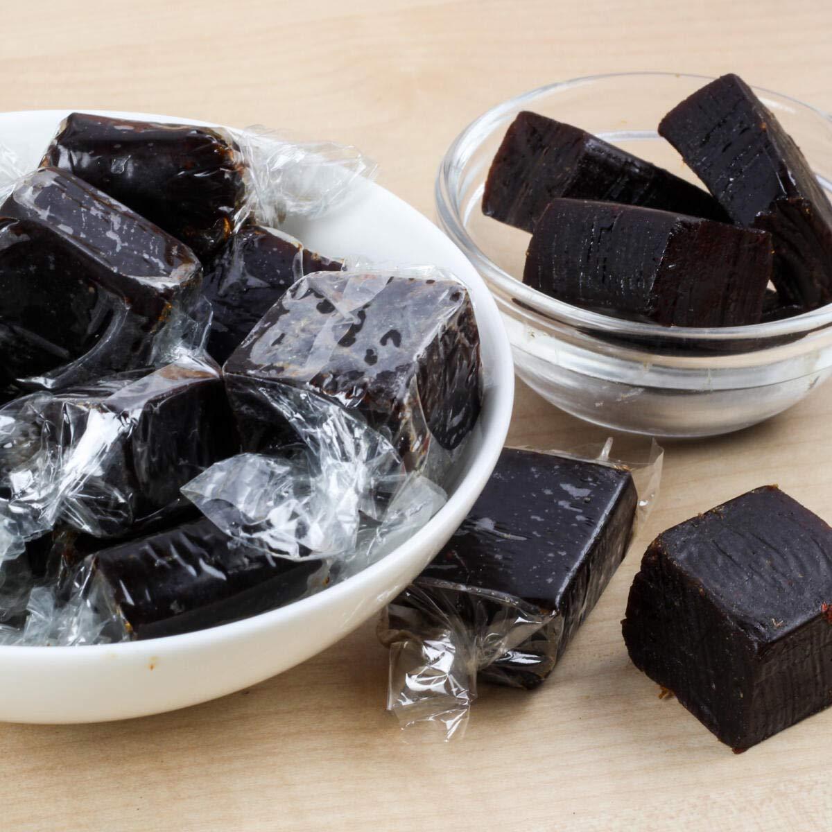 Veganic Veganic Imli Aam Papad - 400GM | Premium Aamsotto | Dried Khatta Mango Cubes Toffee Tamarind Jelly Candy Black Colour Tasty Fruit Bar Mango Candy