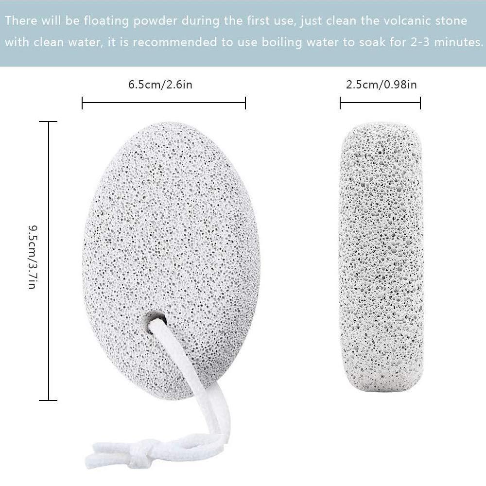 Red Square Pumice Stone 2 Pcs, Natural Lave Pumice Stone for Feet/Hand, Small Callus Remover/Foot Scrubber Stone for Men/Women - Multicolor (heart)