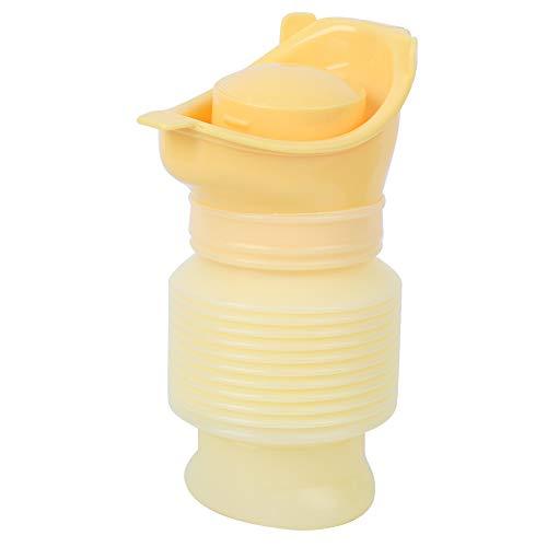 cigemay Shrinkable Urinal, Pee Cup Personal Mobile Toilet Mini for Kids Adult for Car for Camping for Travel(Yellow)