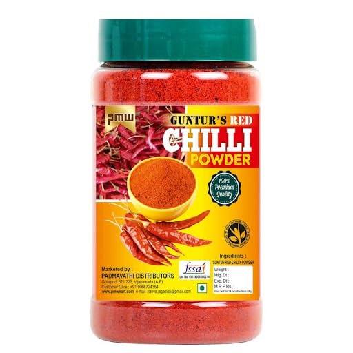 Pmw Pmw - Jar Pack - Pickle Special - Guntur Mirchi Powder - Dried Hot Hot Red Chilli Powder - 500 Grams - No Preservatives or Colour Added