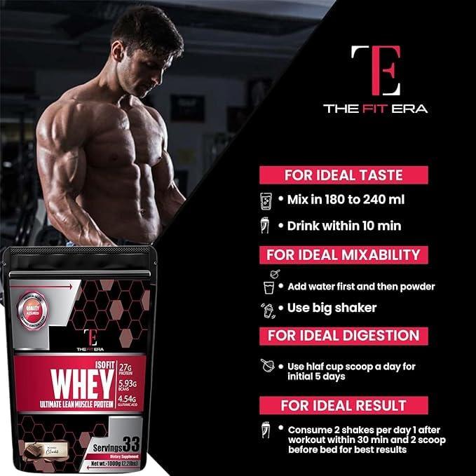 THE FIT ERA THE FIT ERA Whey Body building Protein powder Isolate 90% for Men & Women (1)