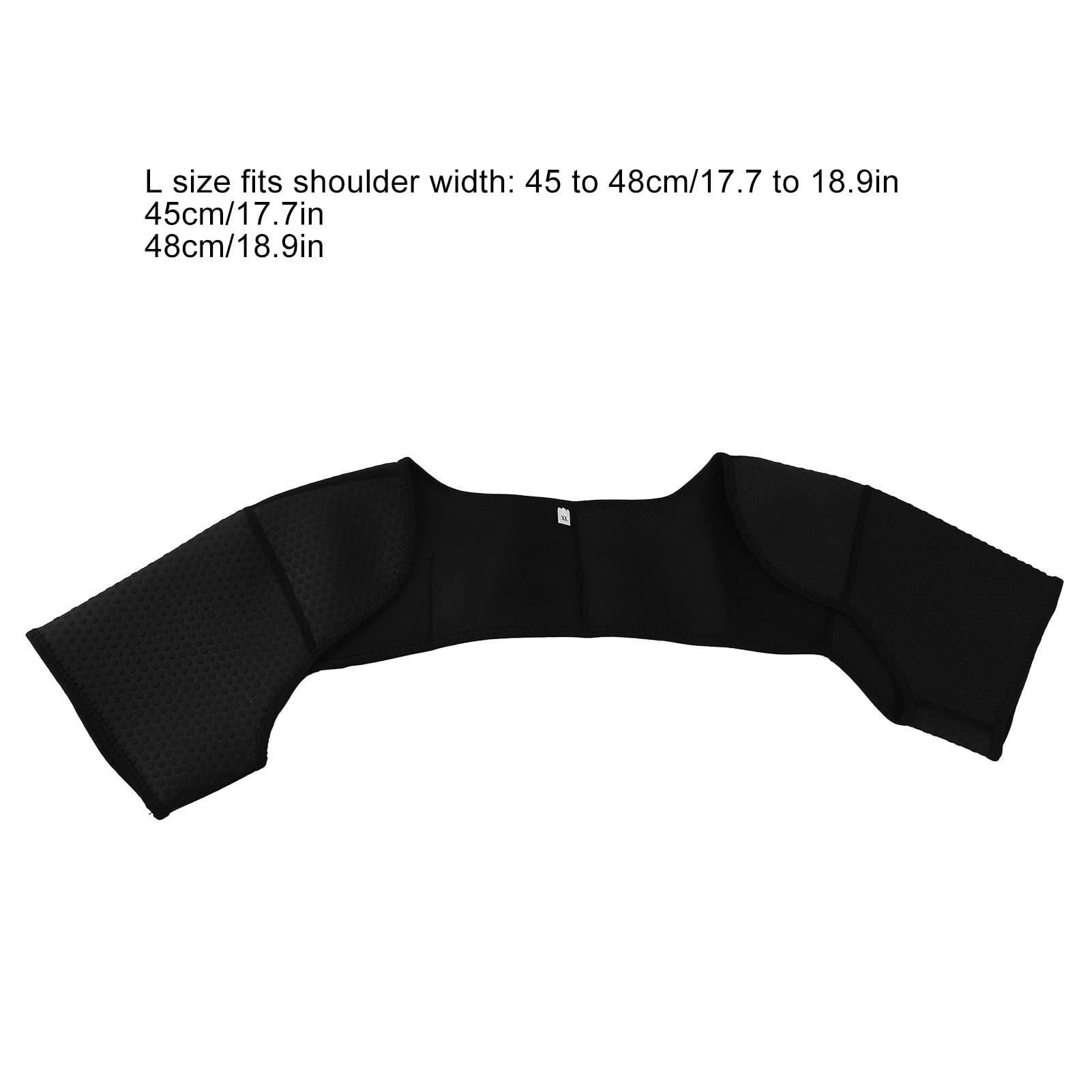 LJCM Double Shoulder Support, Breathable Soft and Comfortable Comprehensive Protection Shoulder Strap Brace Perfectly Fit for Shock Relief (L)