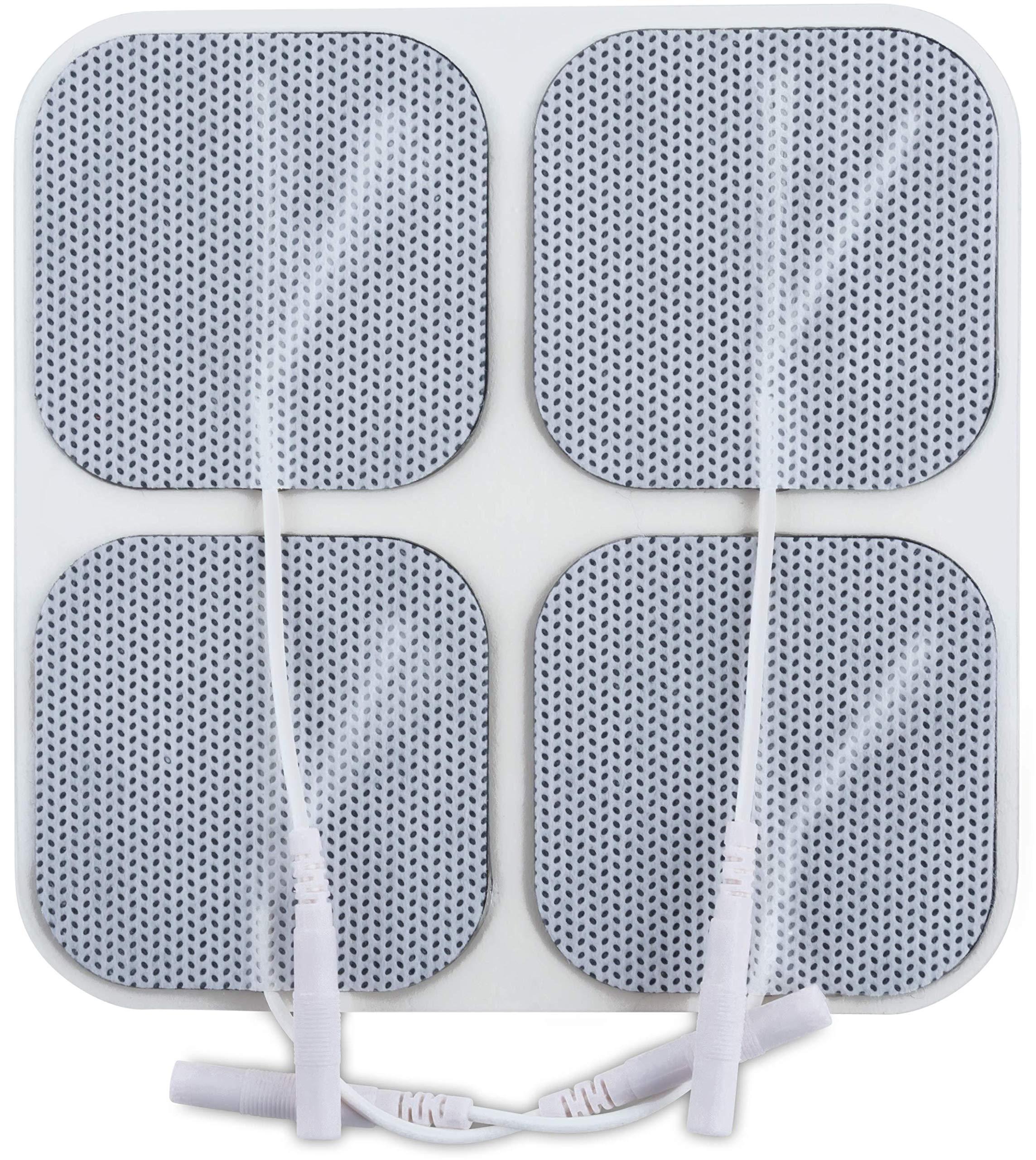 Roscoe Medical Intensity at Home TENS Unit Pads - Premium OTC TENS Unit Replacement Pads, 2\" X 2\", Compatible with Most TENS Machines, Replacement Tens Electrodes Value Pack, 8 Count