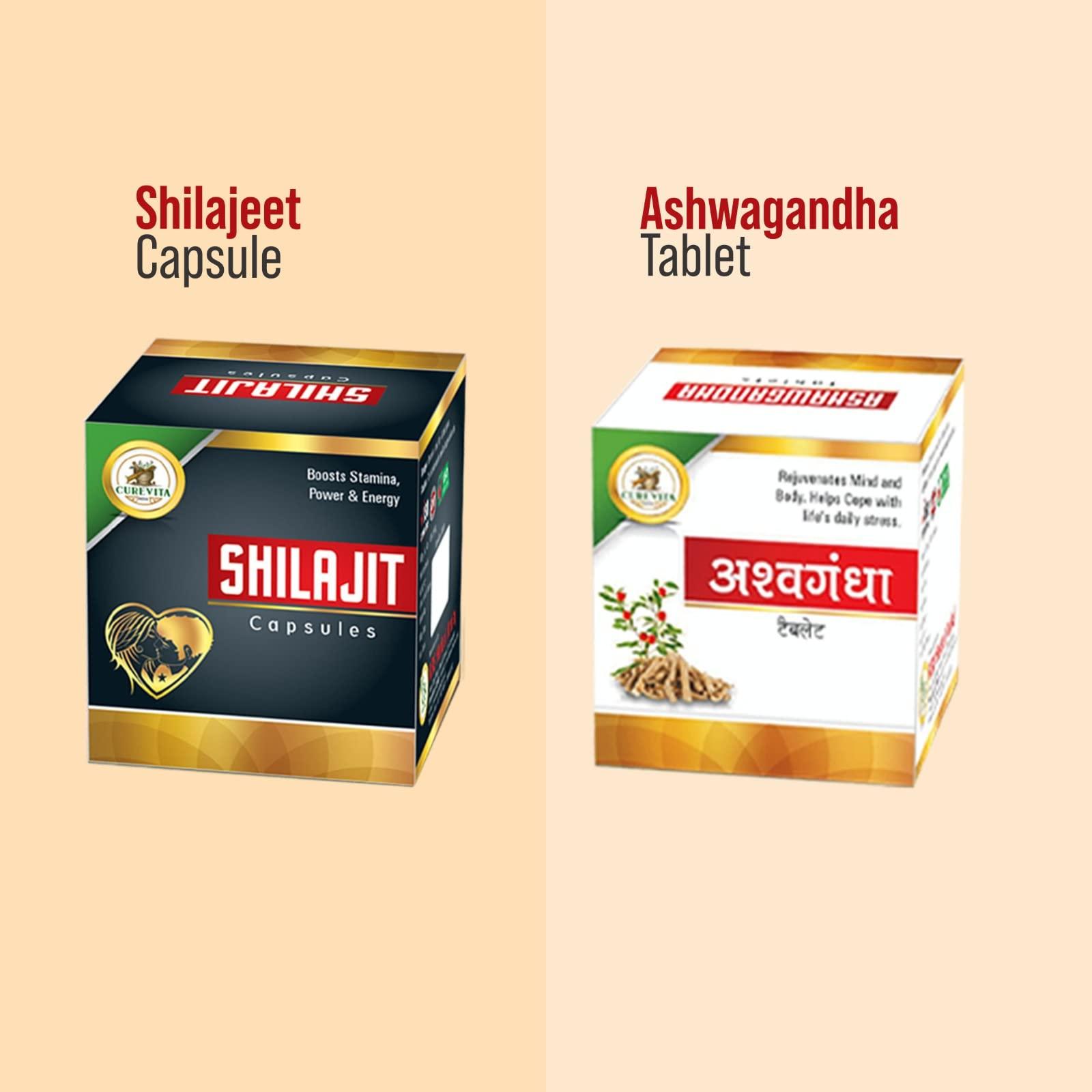 KBS AYURVEDA Shilajit Capsule with Ashwagandha Tablets