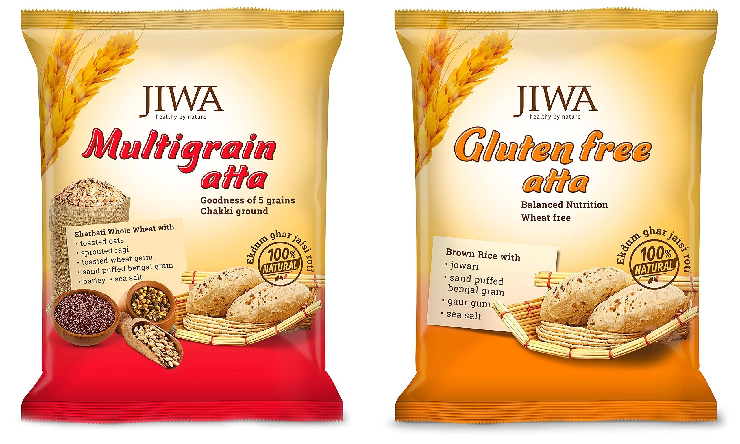 JIWA healthy by nature JIWA healthy by nature Gluten Free Atta/Flour, 1Kg & Multigrain Atta/Flour 1 Kg