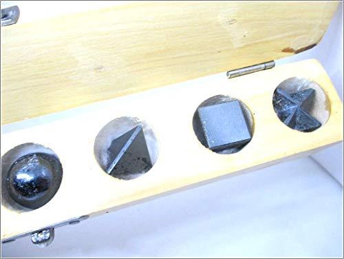 Jet International Crystal Jet 7 Hematite Geometry Stone Set W/Box Platonic Solids Healing Crystal Therapy Booklet Sacred Divine Energized Charged Positive Peace IMAGE IS JUST A REFERENCE.