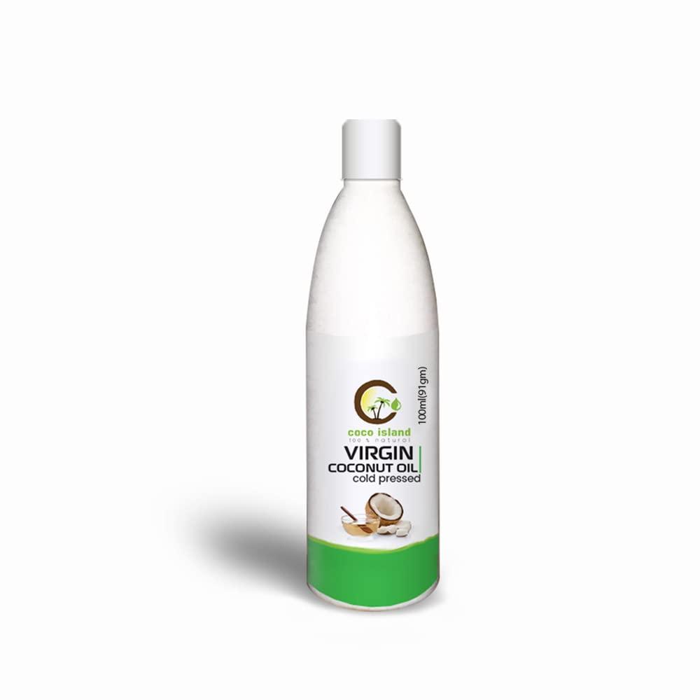 Generic Coco island Virgin Coconut Oil Natural & Edible Cold Pressed Coconut oil skin care & Hair Care oil (100 ml pet bottle)