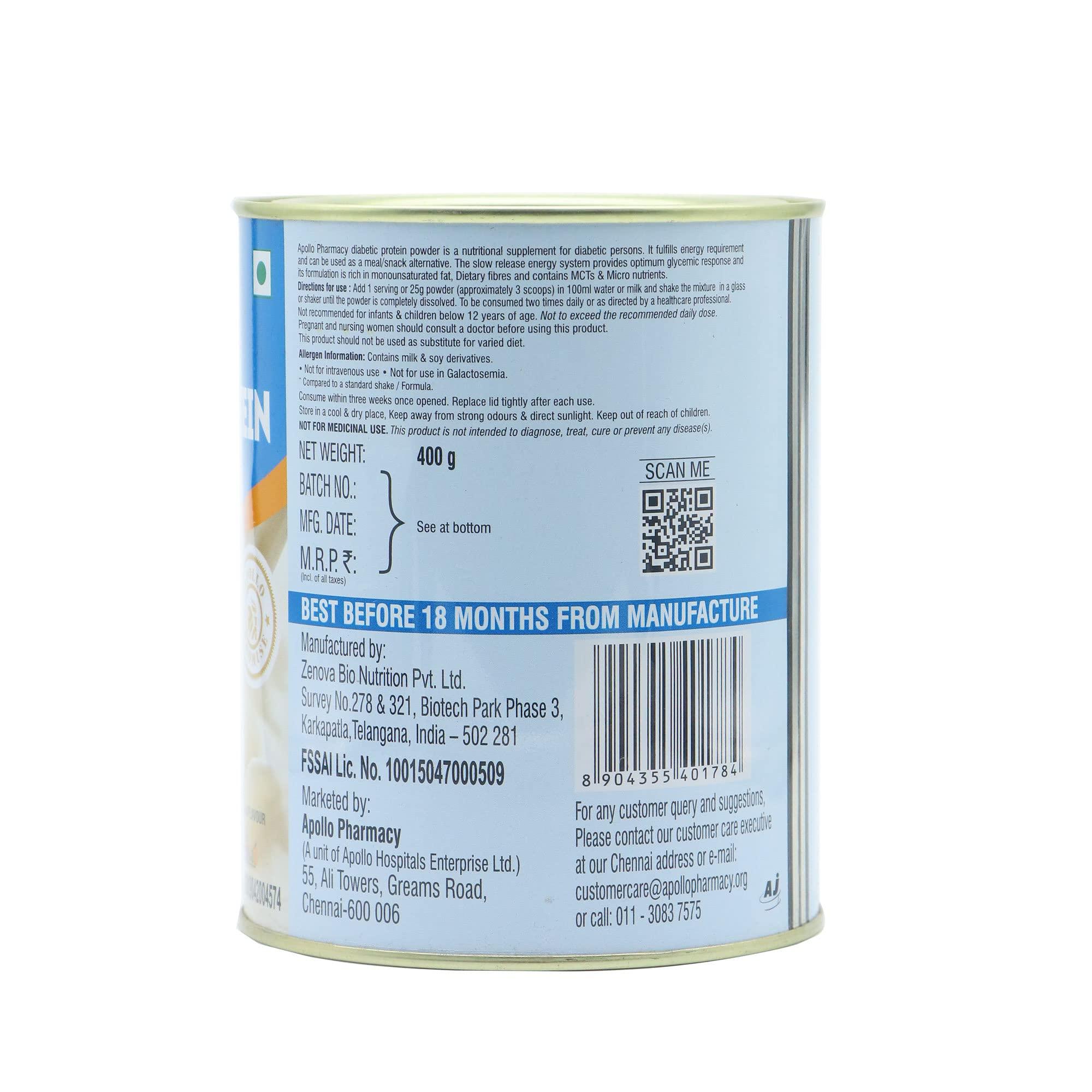 Apollo Pharmacy Apollo Pharmacy Diabetic Protein Powder, 400 gm
