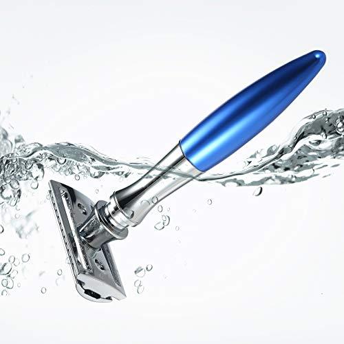 Qnotici Double Edge Safety Razor Butterfly Open Mens Shaving Razor Classic Manual Shaver for Men Face Cleaning