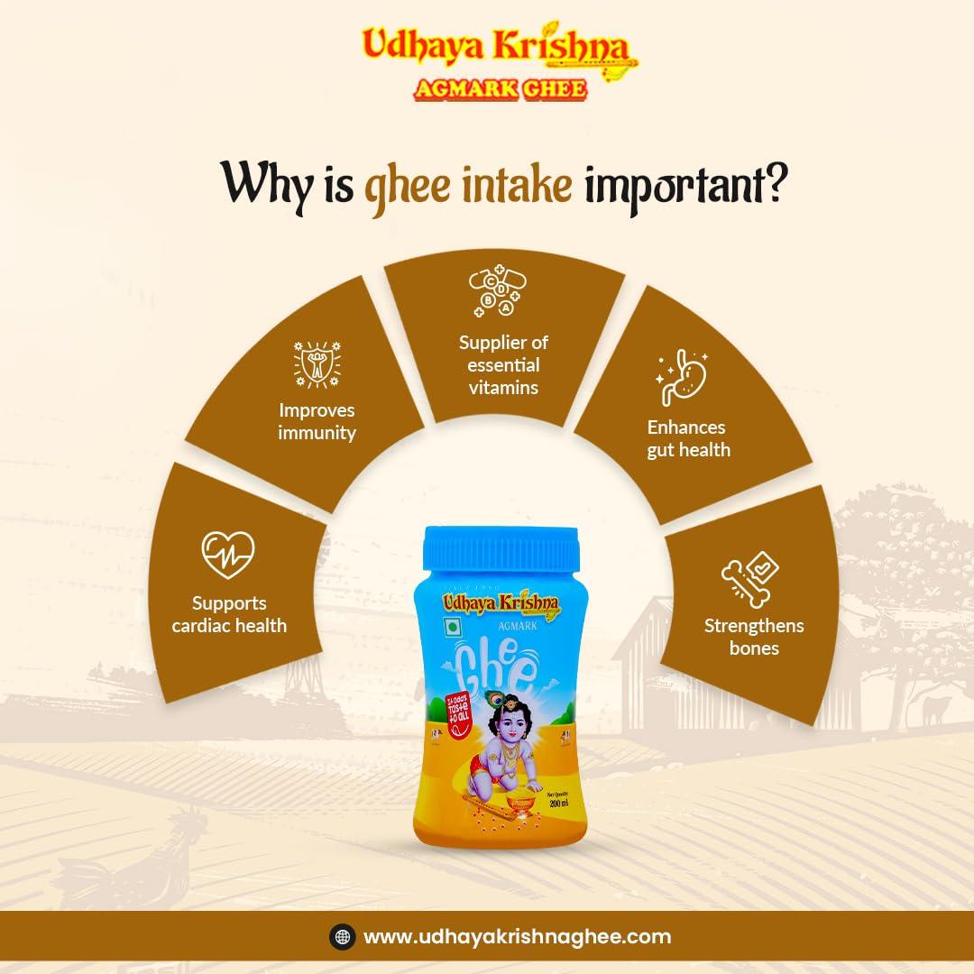 Udhaya Krishna GHEE Udhaya Krishna GHEE 1 Litre (Pack of 1) | Authentic and Traditional Ghee, Rich in Aroma and Flavor, Pure and Natural Ghee Perfect For Traditional Recipes